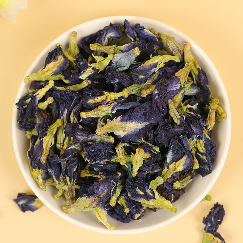 蝶豆花500g蓝蝴蝶调色干花另售烘焙白凉粉奶茶专商用食用洛神花茶