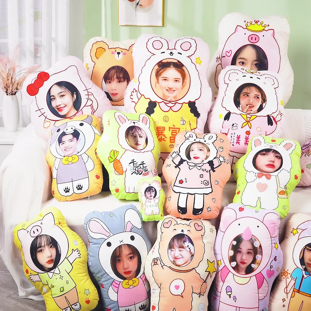 Boyfriend Couple DIY Humanoid Pillow Logo Printed Double-Sided Picture Doll Toy Doll Shaped Cushion