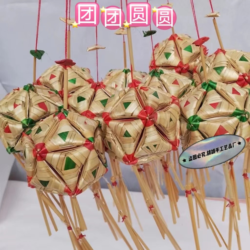纯手工编织麦秸秆工艺品民间非遗草编.热销款团团圆圆-阿里巴巴