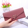 2022 new pattern Plain heart-shaped wallet lady have more cash than can be accounted for Multi-bit cards Buckle mobile phone Ladies wallet have more cash than can be accounted for wallet