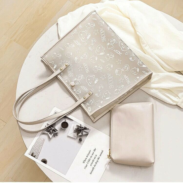 上班族手提袋网红名款手提托特包包女夏季透明果冻包大容量单肩包