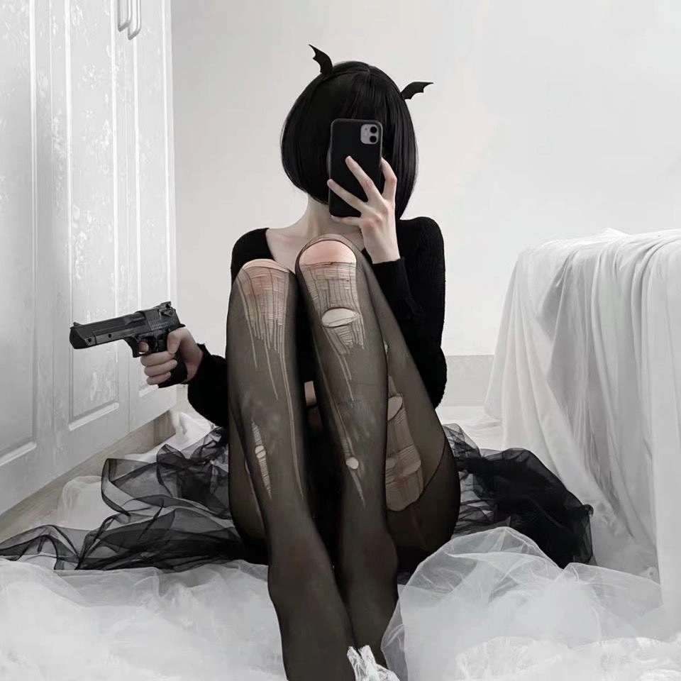 手撕袜薄款黑丝袜0d一次性隐形空姐全透明白护士丝袜酒店夜店袜子