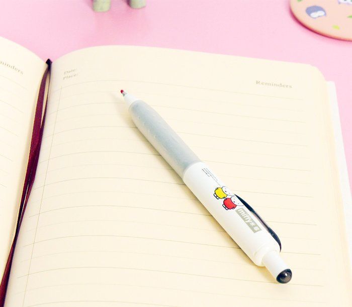 1盒包邮晨光米菲按动中性笔随身便携式短杆签字笔小号口袋水笔 黑