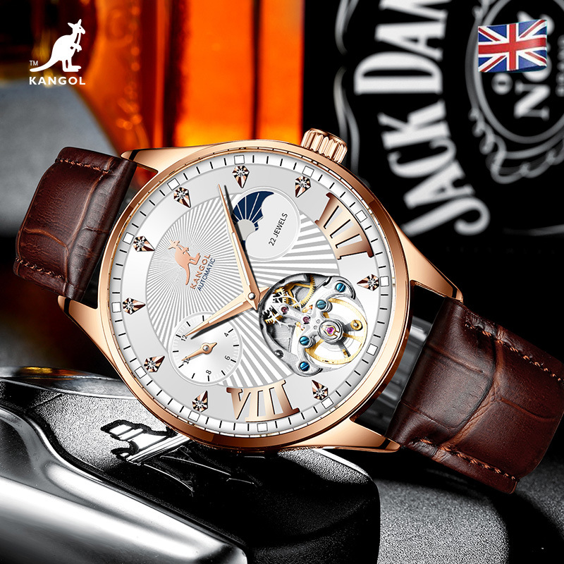坎戈尔袋鼠kangol男士手表简约全自动机械表防水休闲时尚k202