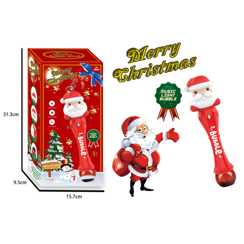 Summer Children's Santa Claus Bubble Machine Magic Bubble Wand Toy Electric Toy