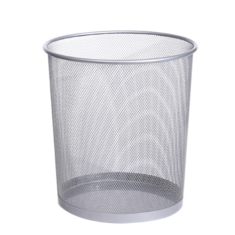 round Metal Mesh Trash Can