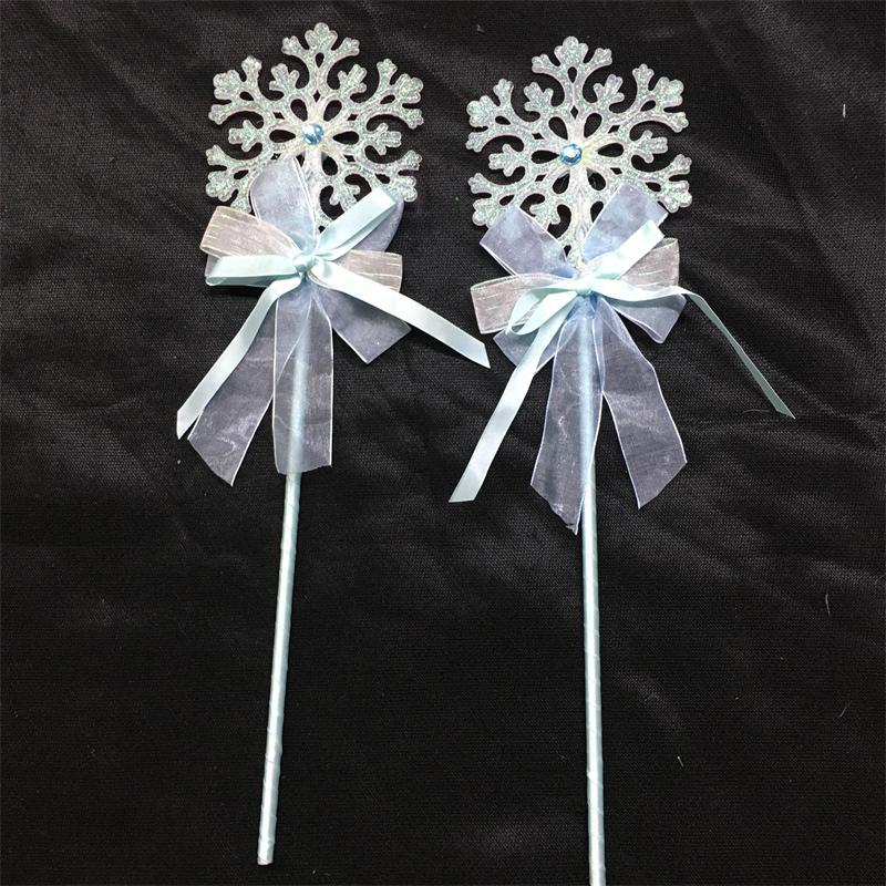 新款雪花仙女棒冰雪奇缘魔法棒万圣节舞会派对雪花仙女棒儿童饰品