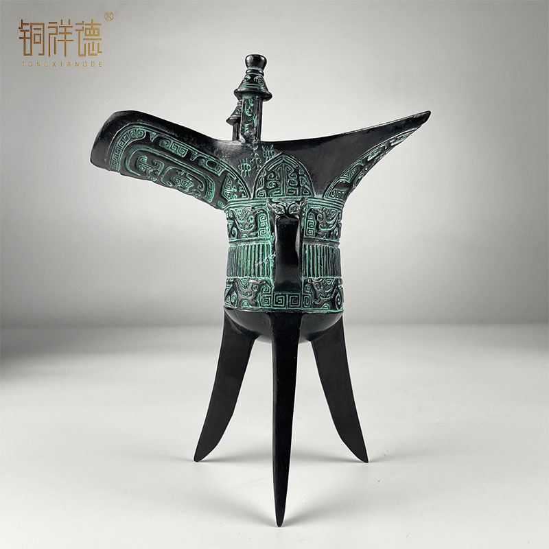 酒樽爵杯仿古青铜器复古工艺品摆件古代酒杯商业礼品道具厂家直销