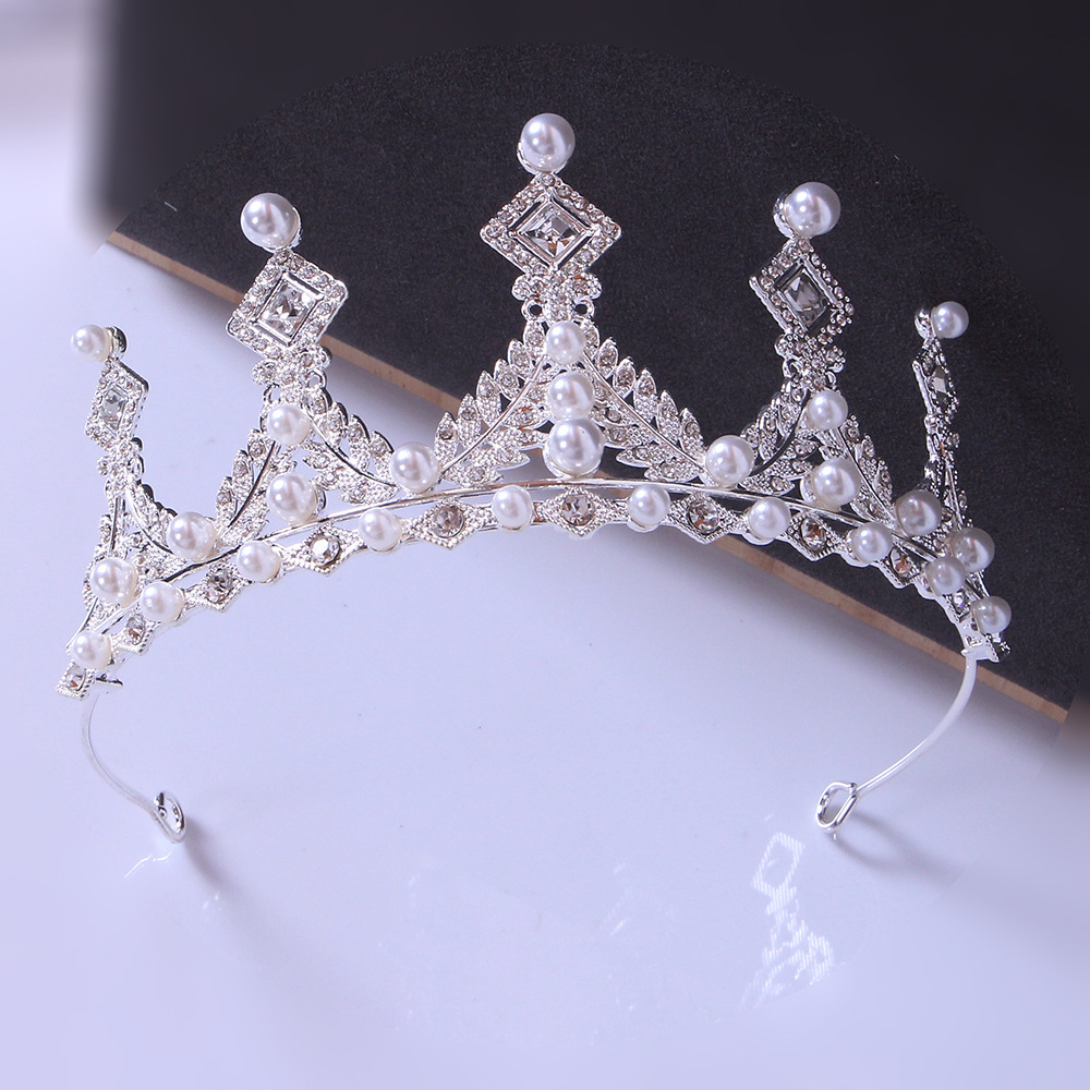 箍水钻皇冠头饰女孩式头饰韩新娘发表演皇冠发冠新娘跨境专供批发