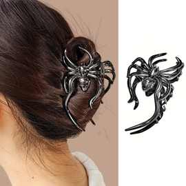 跨境蜘蛛抓夹甜酷发夹小众设计万圣节鲨鱼夹冷淡风发夹大号鲨鱼夹