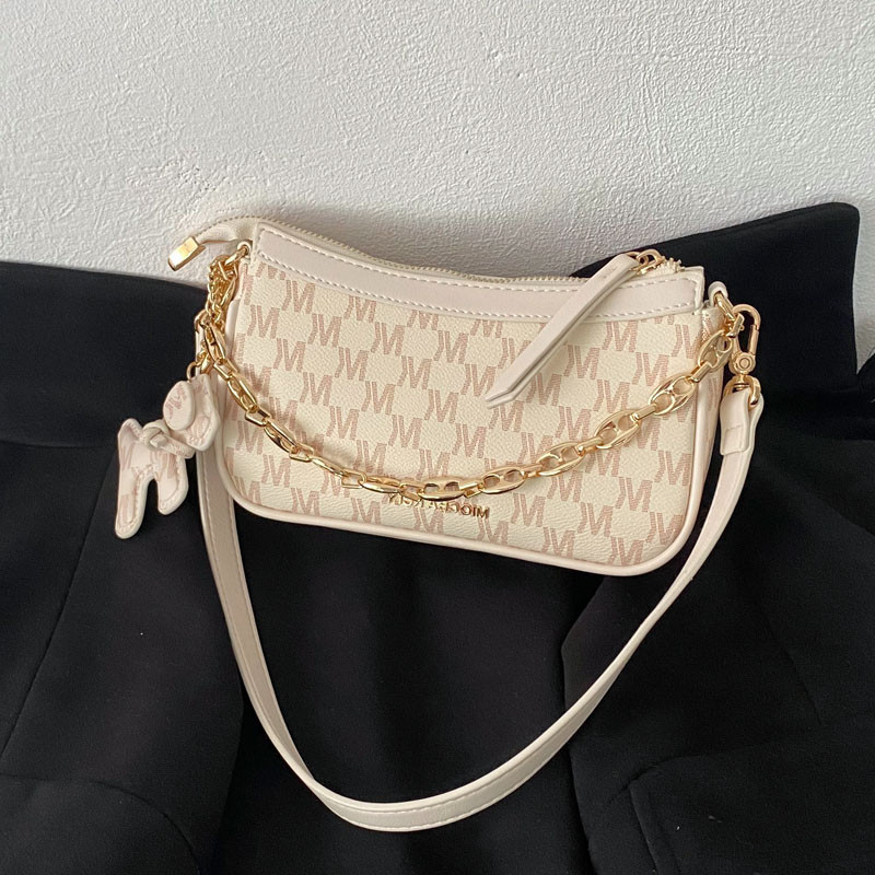 法国小众白色海岸腋下小包包女夏季2021新款感百搭单肩斜挎包