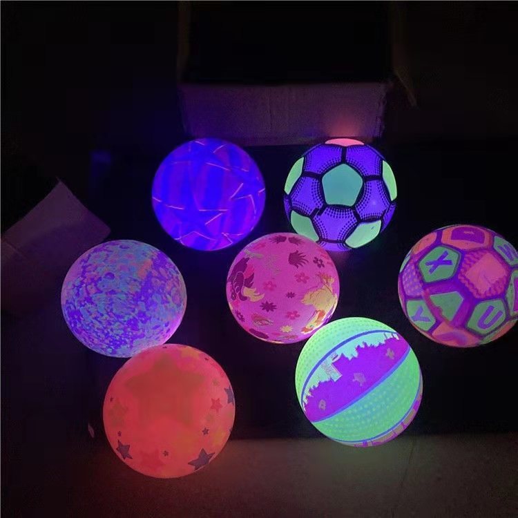 Internet Celebrity Night Market Park Floor Push Stall Luminous Football Wholesale Toys 3-13 Years Old Children Fitness Ball Pat Ball