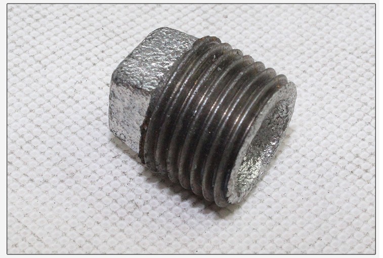 玛钢管件镀锌堵头4分6分1寸dn15外丝管堵铁镀塞头水管堵漏管帽