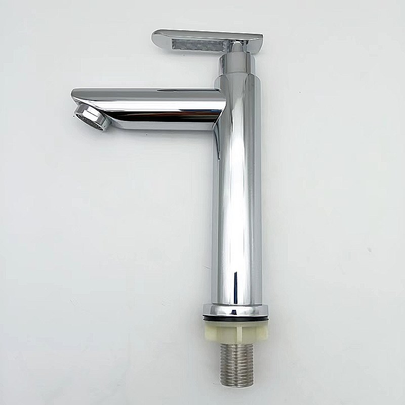 Brushed Single Cold Washbasin Faucet Washbasin Electroplating Single Cold Faucet Balcony Sink Single Cold Faucet