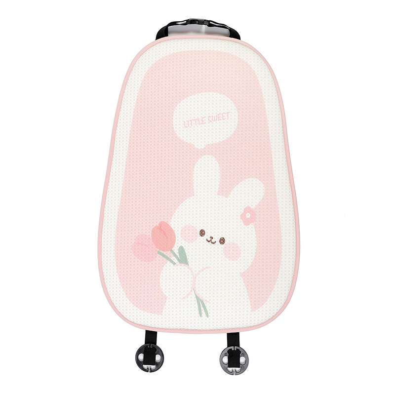 Tulip Bunny Car Seat Cushion Four Seasons Universal Summer Car Cartoon Ice Silk Honeycomb Seat Cushion Car Supplies