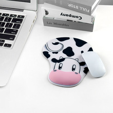 超萌奶牛护腕鼠标垫 记忆柔软硅胶护腕垫卡通 广告滑鼠墊mousepad