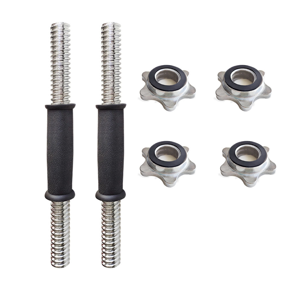 哑铃配件 电镀哑铃杆 无焊接 螺母连接器连接杆 健身器材配件