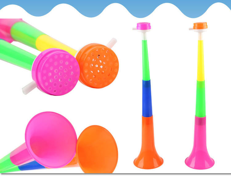 Plastic Large Retractable Three-Section Trumpet Toy Wholesale Children Education Musical Instrument Cheering Props Stall Hot Selling Source of Goods