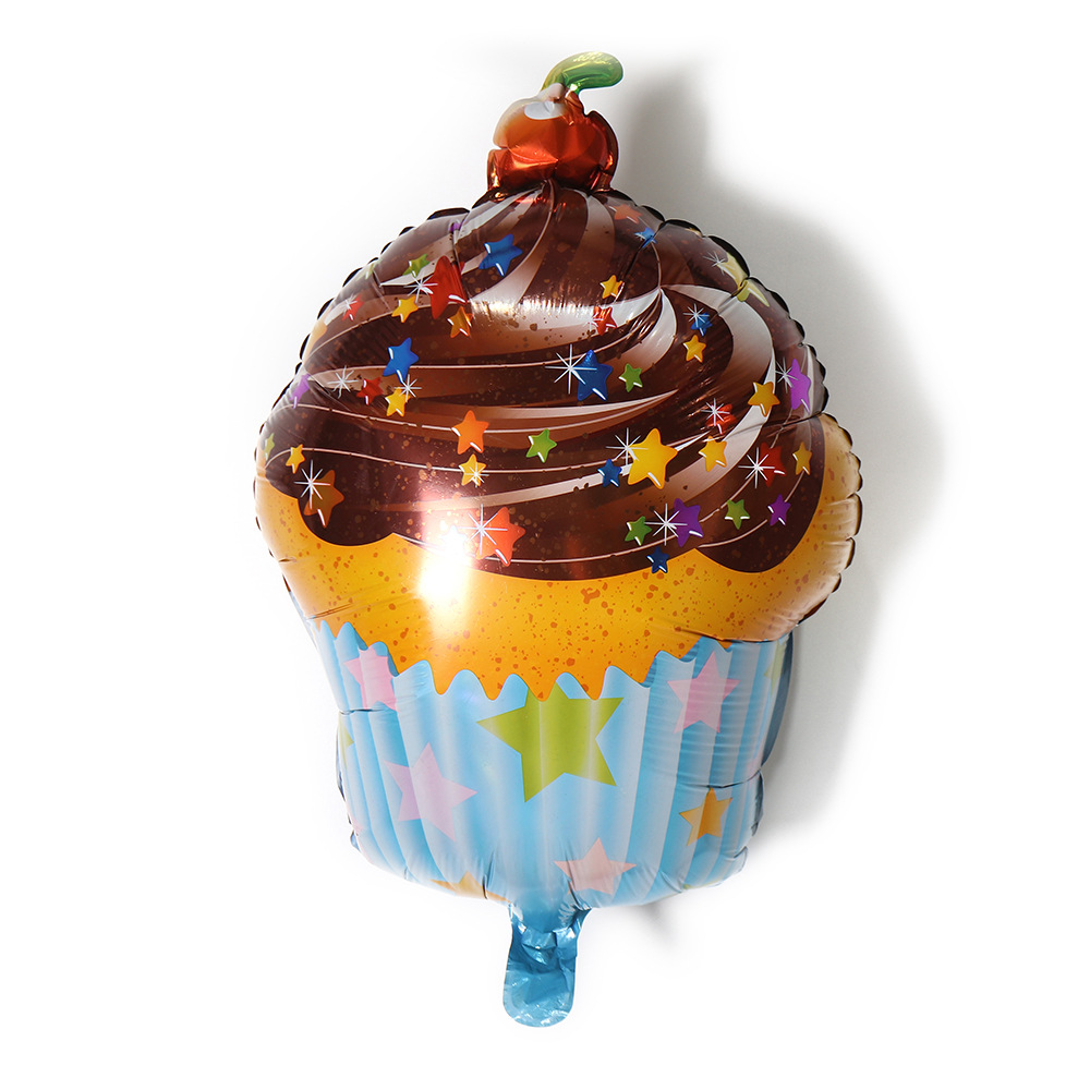 新款棉花糖甜筒冰淇淋铝膜气球 儿童生日派对装饰飘空气球批发