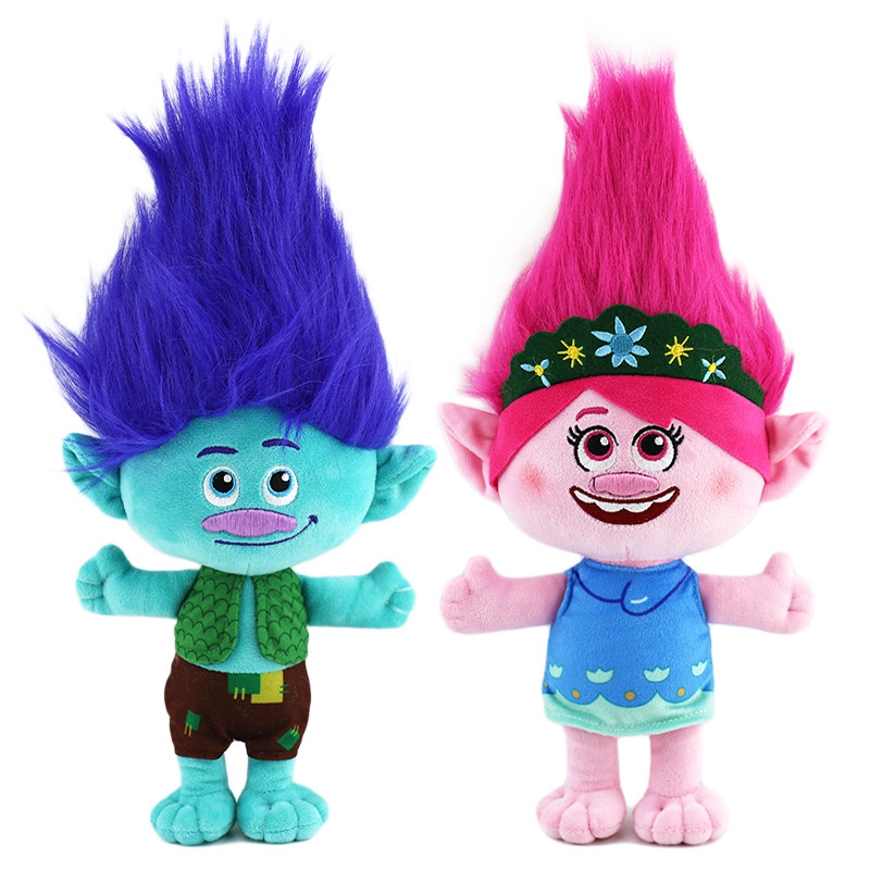 新品魔发精灵trolls band together毛绒公仔波比布兰奇玩偶公仔