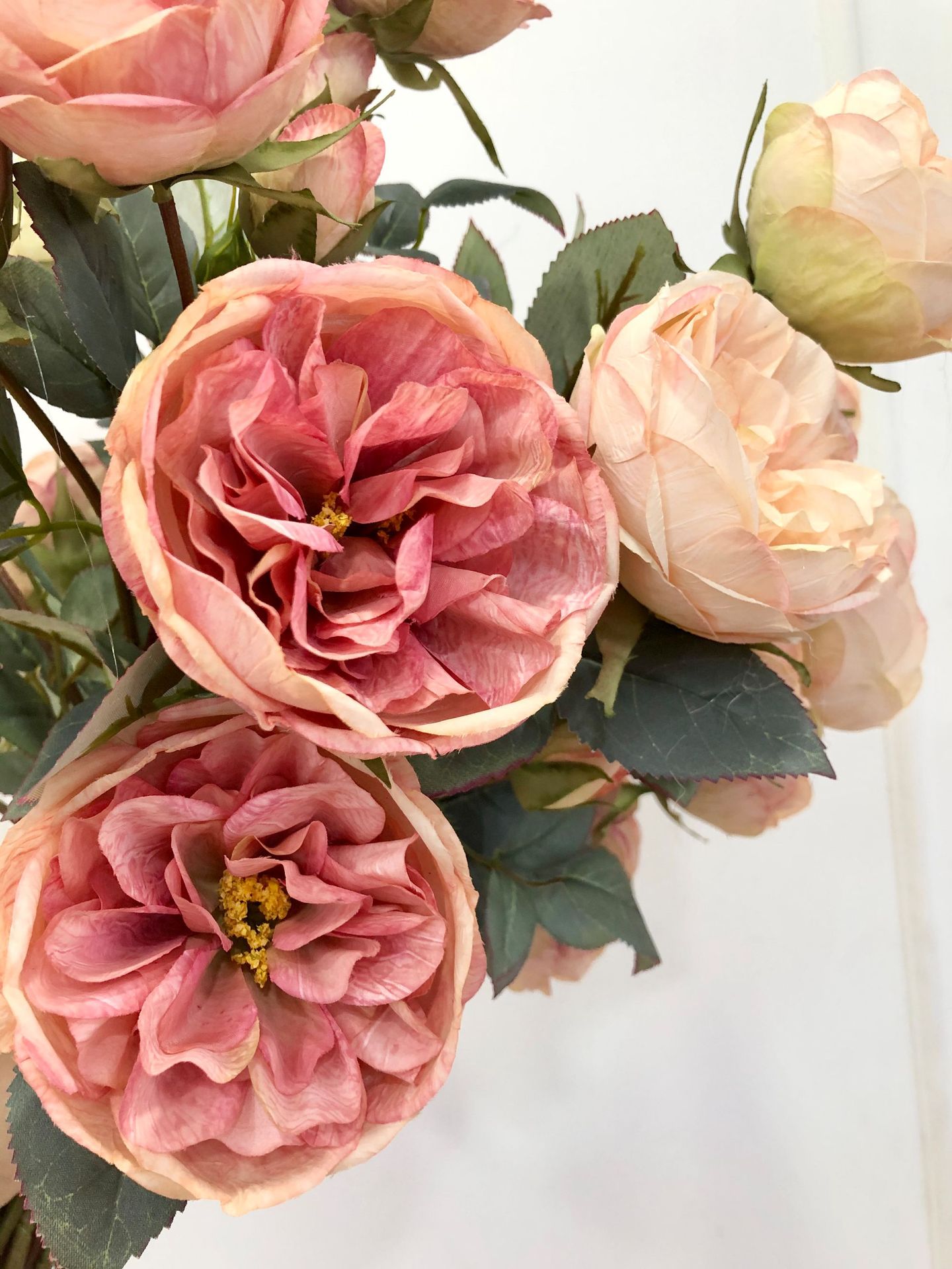 仿真蔷薇奥斯汀玫瑰芍药油画复古简欧月季花家居装饰花艺