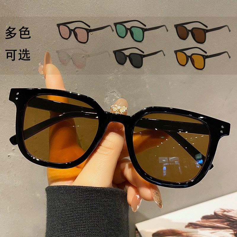 brown sunglasses men‘s driving 2024 new fashionable uv-proof sunglasses women‘s high-grade ins anti-glare