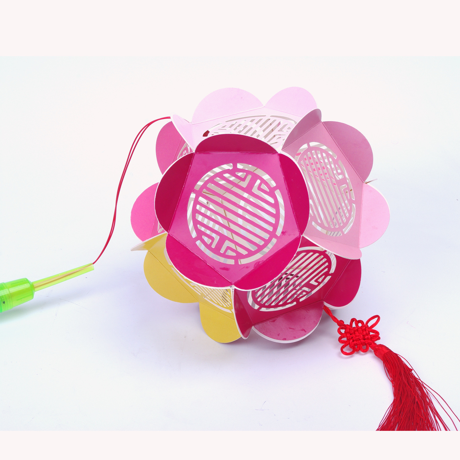 中秋节绣球传统儿童 手工灯笼制作diy材料包手提发光玩具花灯