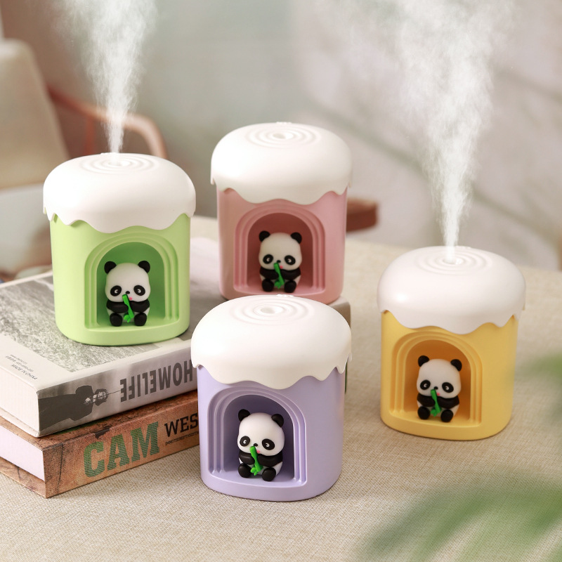 cute panda card humidifier usb charging moisturizing spray air humidification office desk surface panel gift