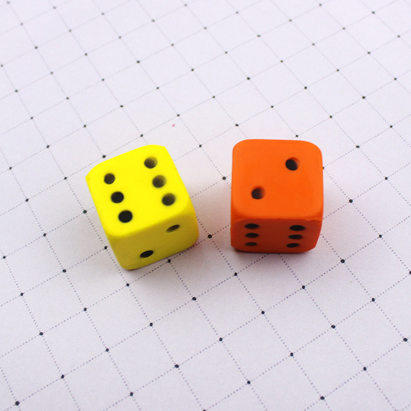 儿童玩具实心慢回弹色子pu发泡海棉骰子钥匙扣背包挂件厂家批发