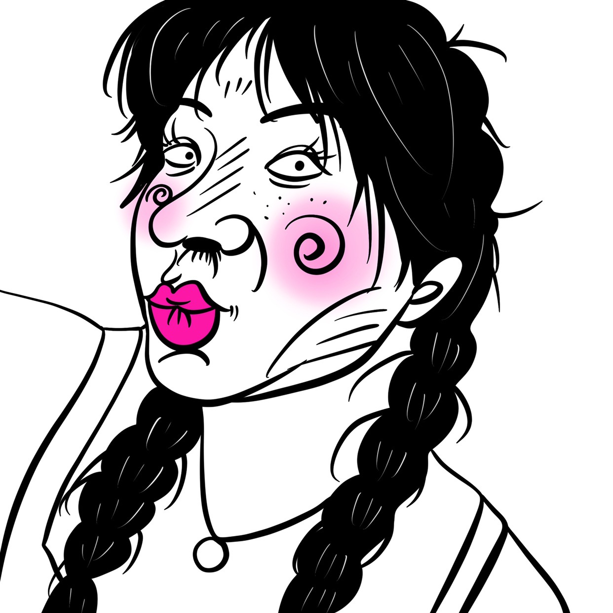 网不红萌叔joey同款手绘恶搞沙雕画头像黑白简笔画头像搞笑鬼畜恶