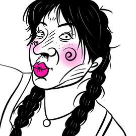 网不红萌叔joey同款手绘恶搞沙雕画头像黑白简笔画头像搞笑鬼畜恶