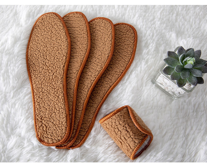 羊驼绒加厚加绒鞋垫男女士冬季防寒保暖防臭透气运动