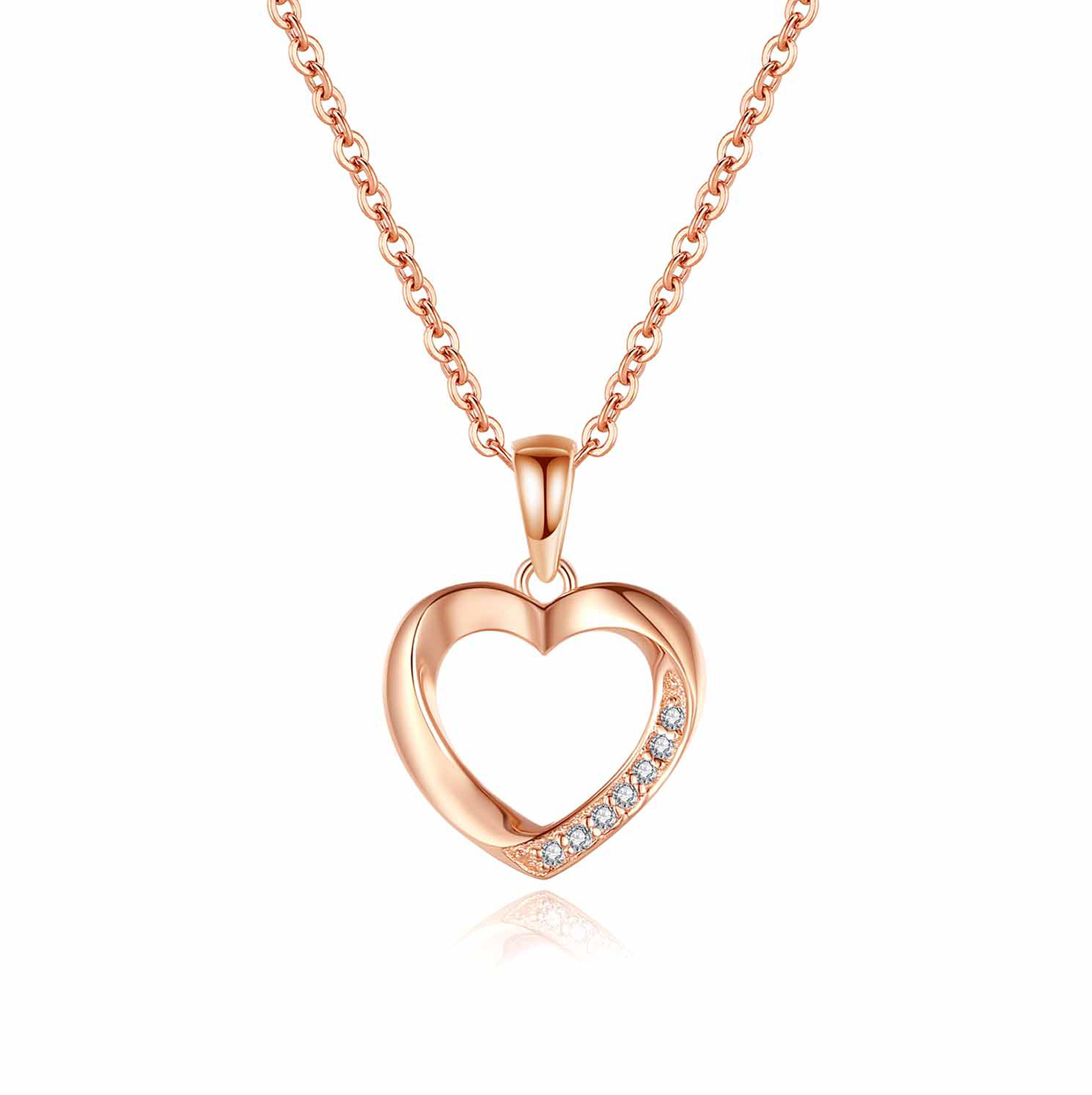 爱心莫比乌斯环吊坠k金钻石ins彩金小众2022新款情人节生日礼物