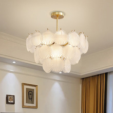 客厅吊灯轻奢水晶吊灯北欧时尚轻奢大厅主灯艺术创意设计感贝壳灯
