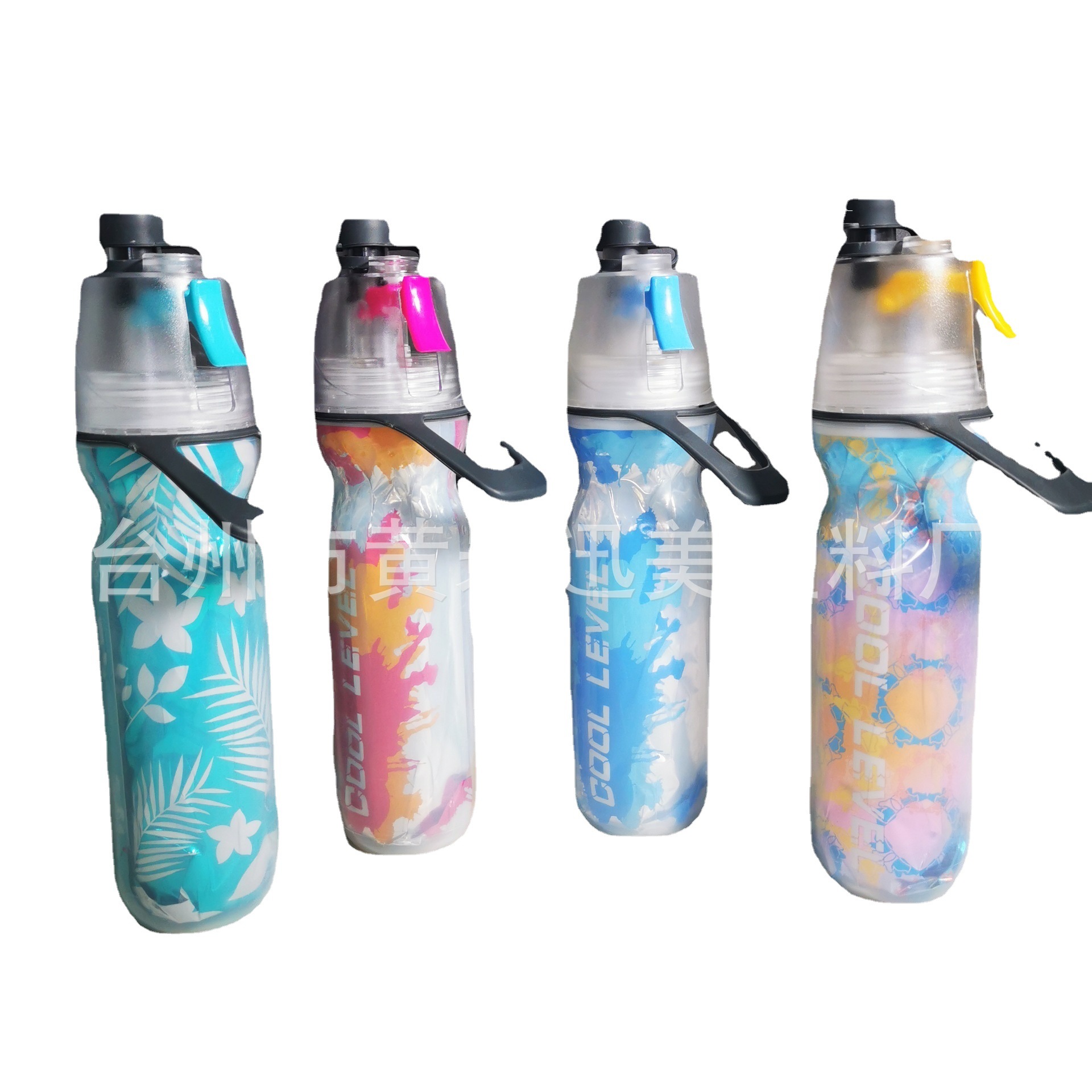 In Stock Wholesale 500ml Outdoor Mountain Bike Sports Kettle PE Double Layer Cold Insulation Spray Cup