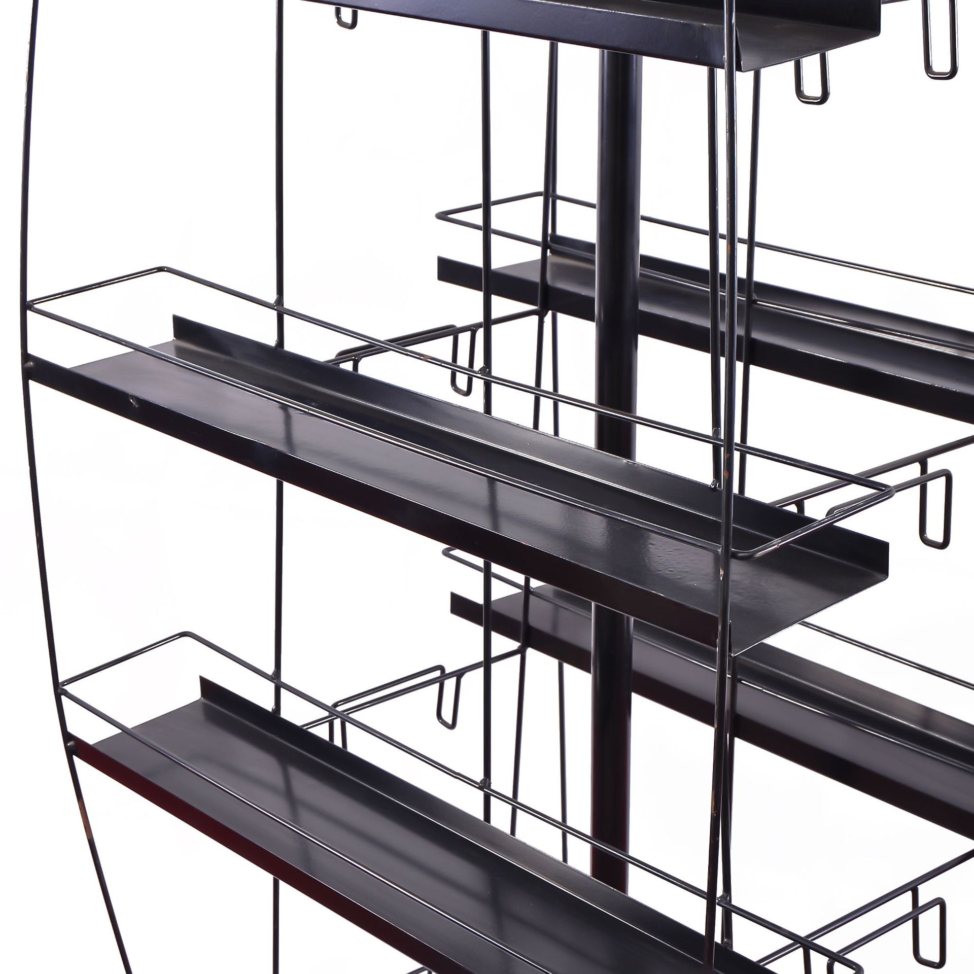 鸿固超市货架旋转货架化妆品面膜零食店饰品展示架面包架促销架子