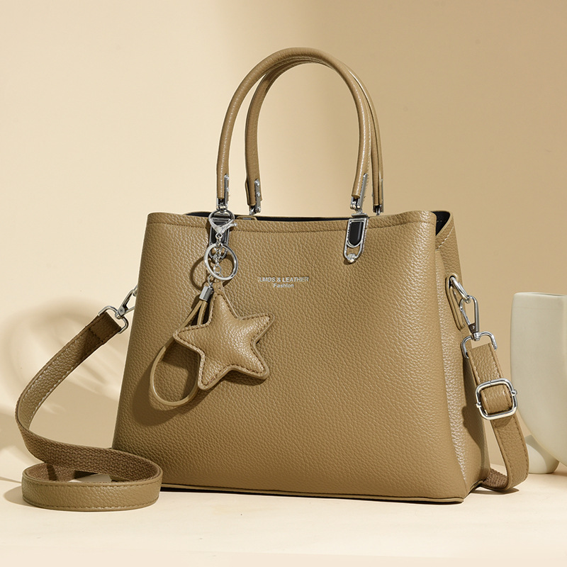 冬季新款韩系大容量pu女士手提包百搭实用通勤女款送妈妈一件代发