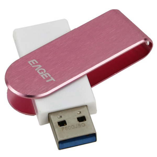 忆捷eaget 粉色 f50 256gb usb 3.0 旋转u盘i059662a5