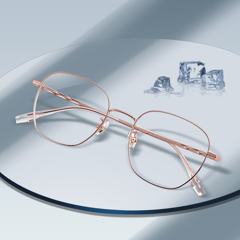 纯钛眼镜框男贝塔钛超轻大脸显瘦网红款眼镜架有度数眼睛框镜架女