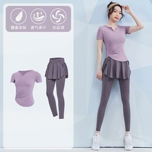 薄款范跑步2023夏斯蒂克高级训练服健身服瑜伽服套装感女速干套装