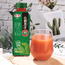 华旗山楂果茶 山楂汁山楂饮料整箱经典原味未加蔗糖400ml*6瓶*2箱