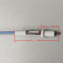 头长1.9CM带线卡扣瓷针燃气灶具陶瓷点火针打火头电极感应针