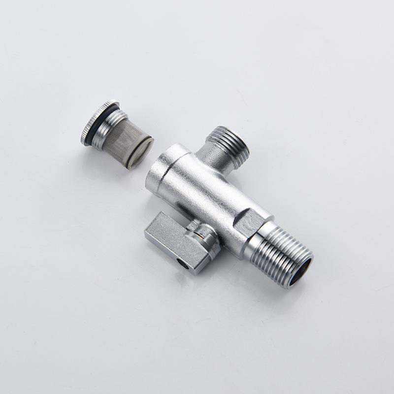 铜三角阀带过滤网止水阀马桶龙头热水器抗压角阀开关水暖五金配件