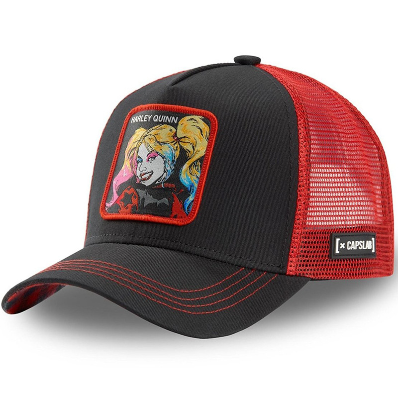 Foreign Trade Popular Style Cartoon Anime Deadpool Baseball Cap Summer Sunshade Breathable Net Cap Superhero Hat Peaked Cap