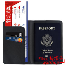 Rfid Blocking Leather Passport Cover Holder abroad Card Case