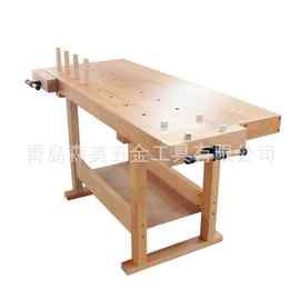 厂家榉木工作台批发 木工实木桌带台钳 木工坊多功能榉木工作台