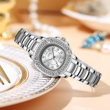 歌迪跨境新款时尚女士小众轻奢高级感防水合金钢带手表批发