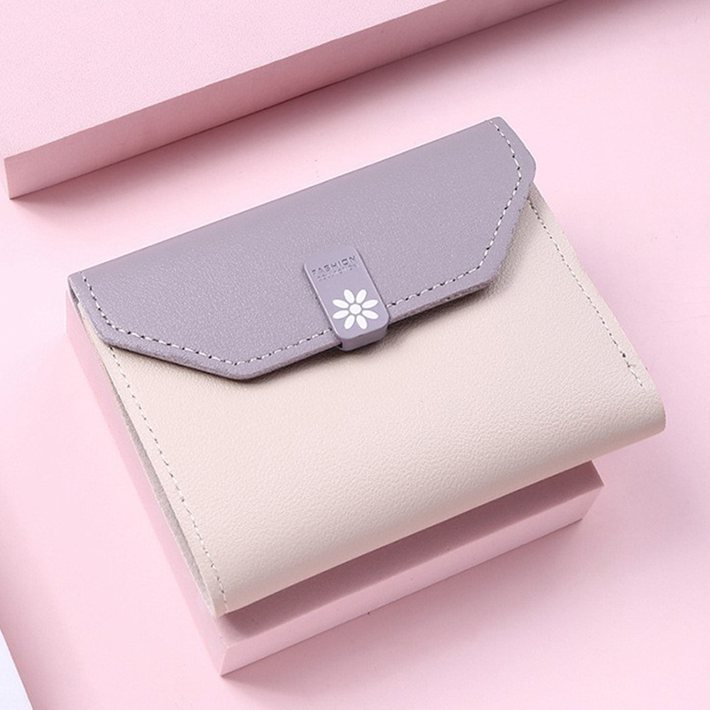 5成交750件钱包女 新款女士钱包可爱卡扣拉链零钱包短款休闲多卡位卡