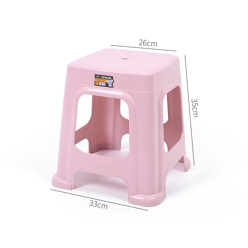 Thickened Household Plastic Stool Student Children Short Stool Adult High Stool Large Stall Red Stool Plastic Chair 0337