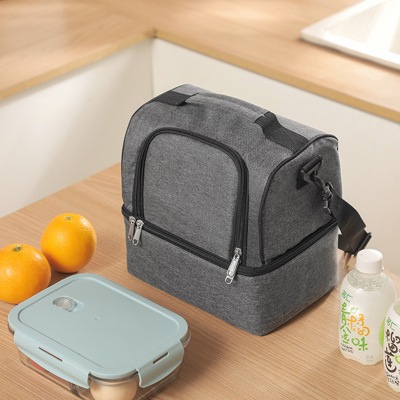 Cross-Border Hot Selling Lunch Bag Waterproof Double Layer Thermal Bag Mummy Feeding Bottle Bag Lunch Bag Lunch Box Bag Lunch Bag